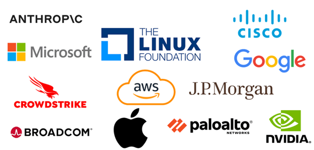 Image showing all of the Project Glasswing collaborators.